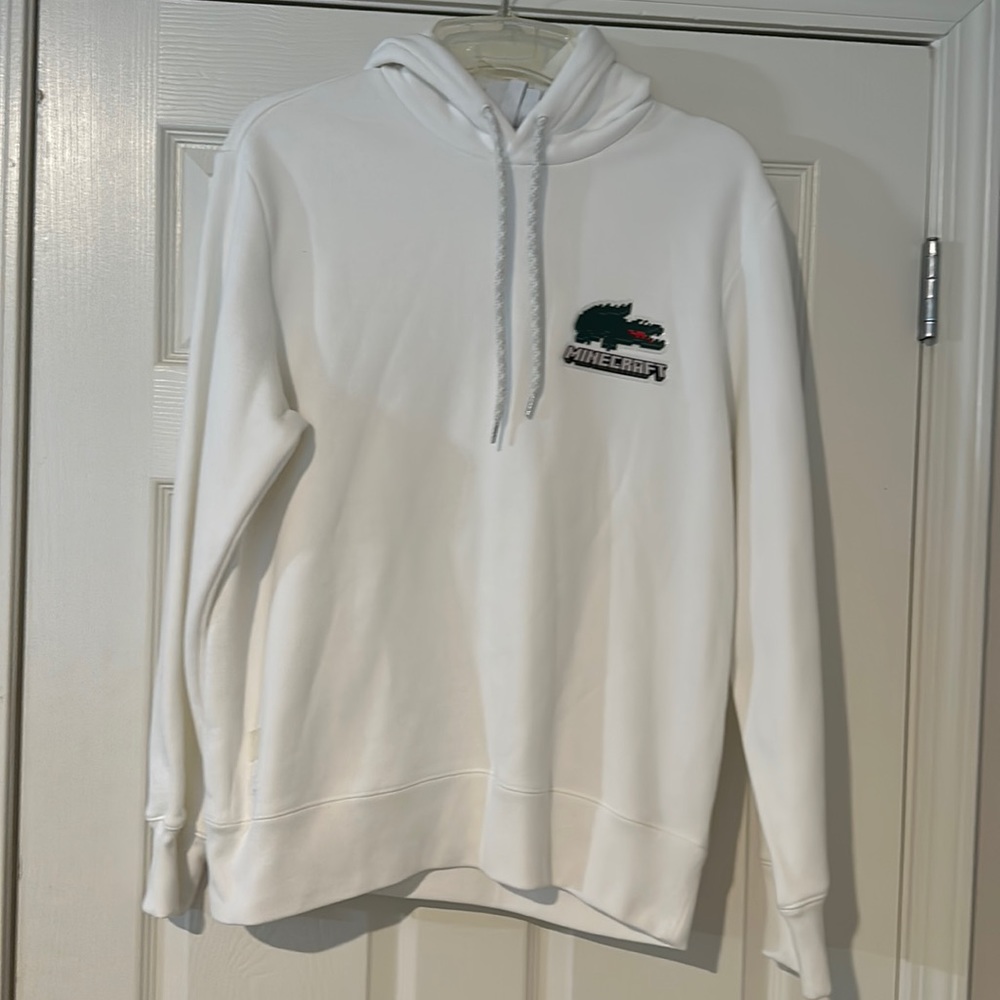 NWT Unisex Lacoste Minecraft white hoodie